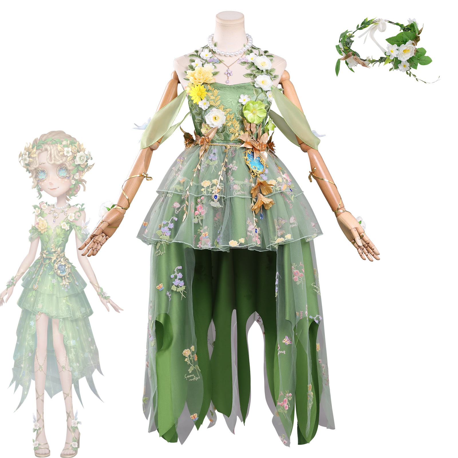 Yi Meng's Identity V Cos Japanese Server Concert Gardener Perfect Performance Gardener Nymph Award Costume