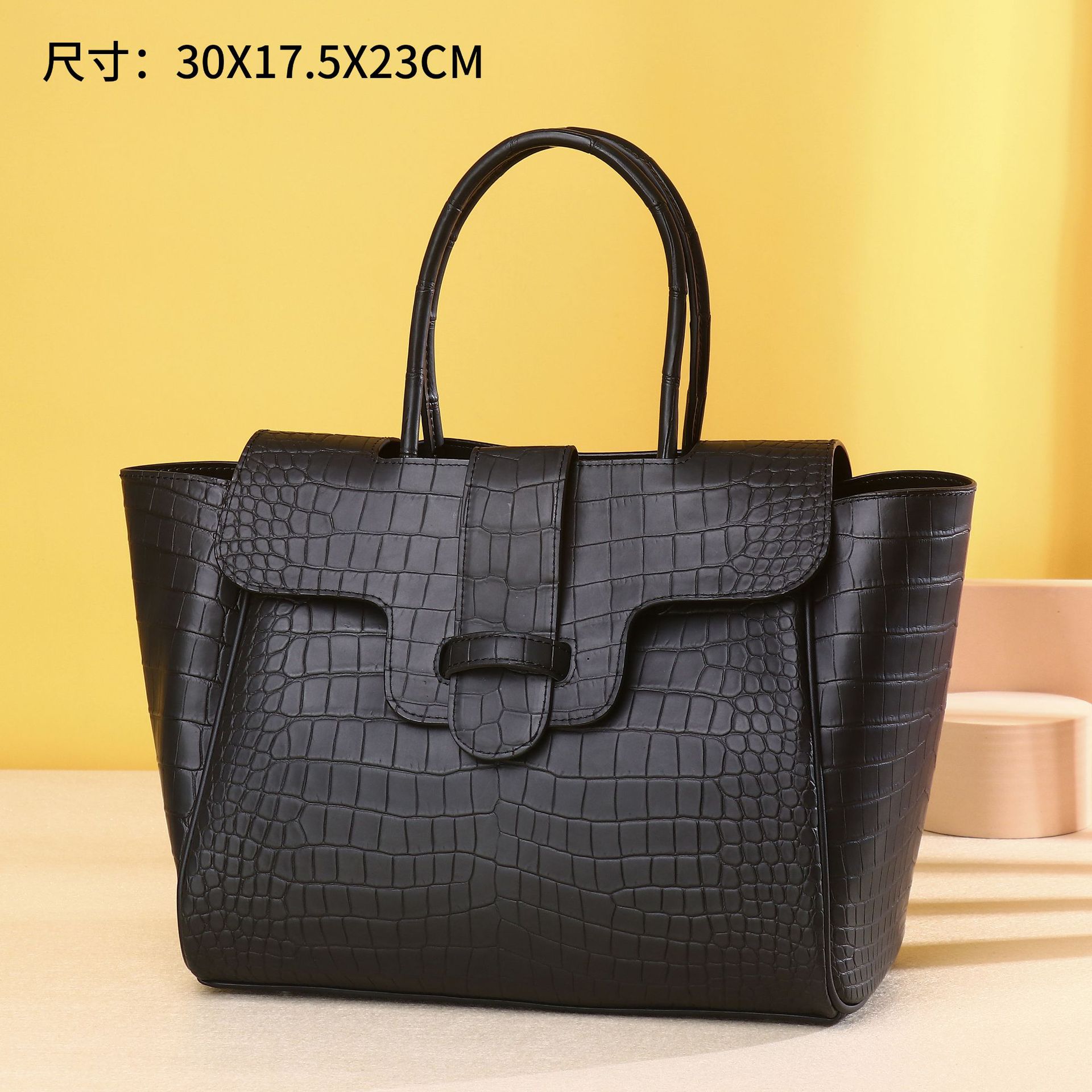 Foggy Crocodile Belly Pattern Classic Women's Bag Height Women's Handbag Shoulder Crossbody Large Capacity Bag Factory Wholesale
