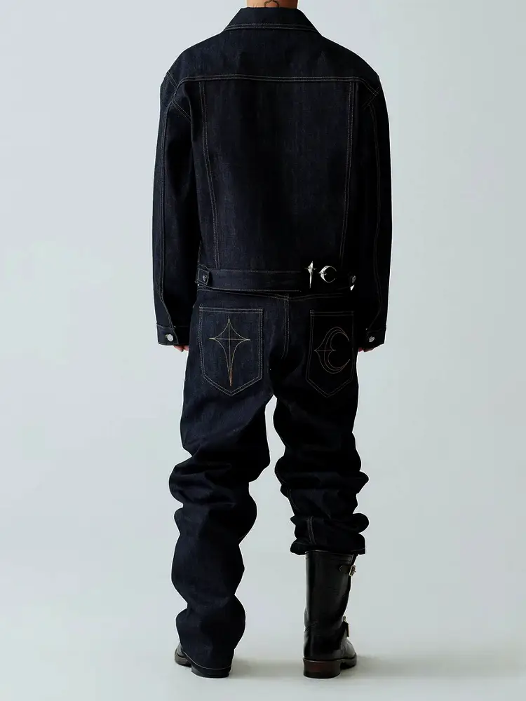 Foreign Oem Factory] Korean Niche Trendy Brand Thug Club25Ss New Raw Cow Jeans
