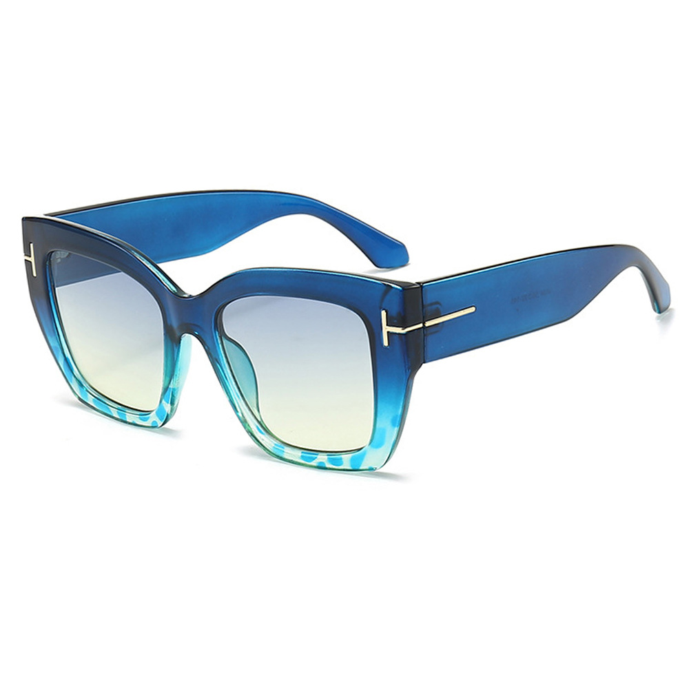 New Style Personalized Retro Large Frame T-shaped Decorative Sunglasses Ins Fashion Trend All-match Outdoor Casual Sunshade Sunglasses