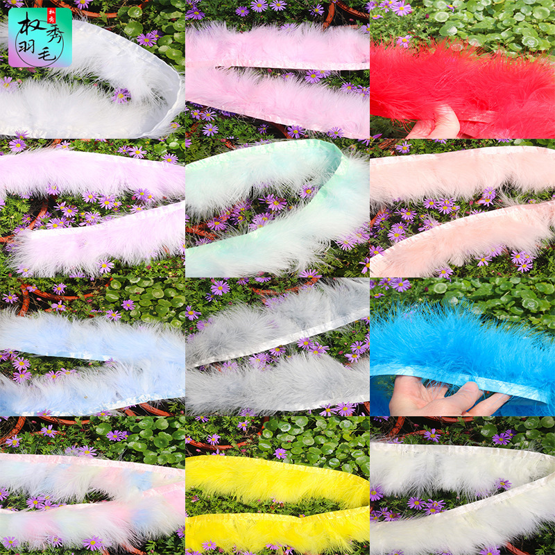 Self-produced wholesale diy feather turkey feather skirt headdress corsage decorative accessories clothing accessories