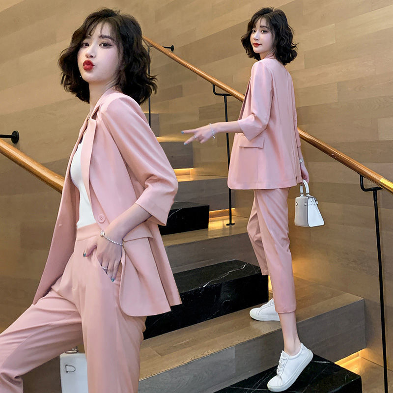 Fashionable and Stylish Women's Suit Set 2026 Spring/Summer New Trendy Casual Versatile Youthful Two-Piece Suit Set