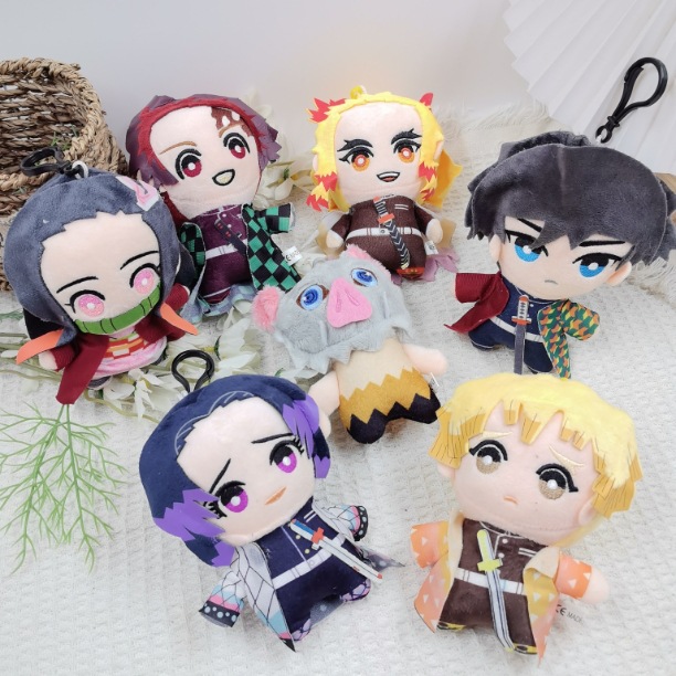 In-Stock Cross-Border Cartoon Anime Demon Slayer Plush Toys Tanjiro Nezuko Dolls Children's Gifts