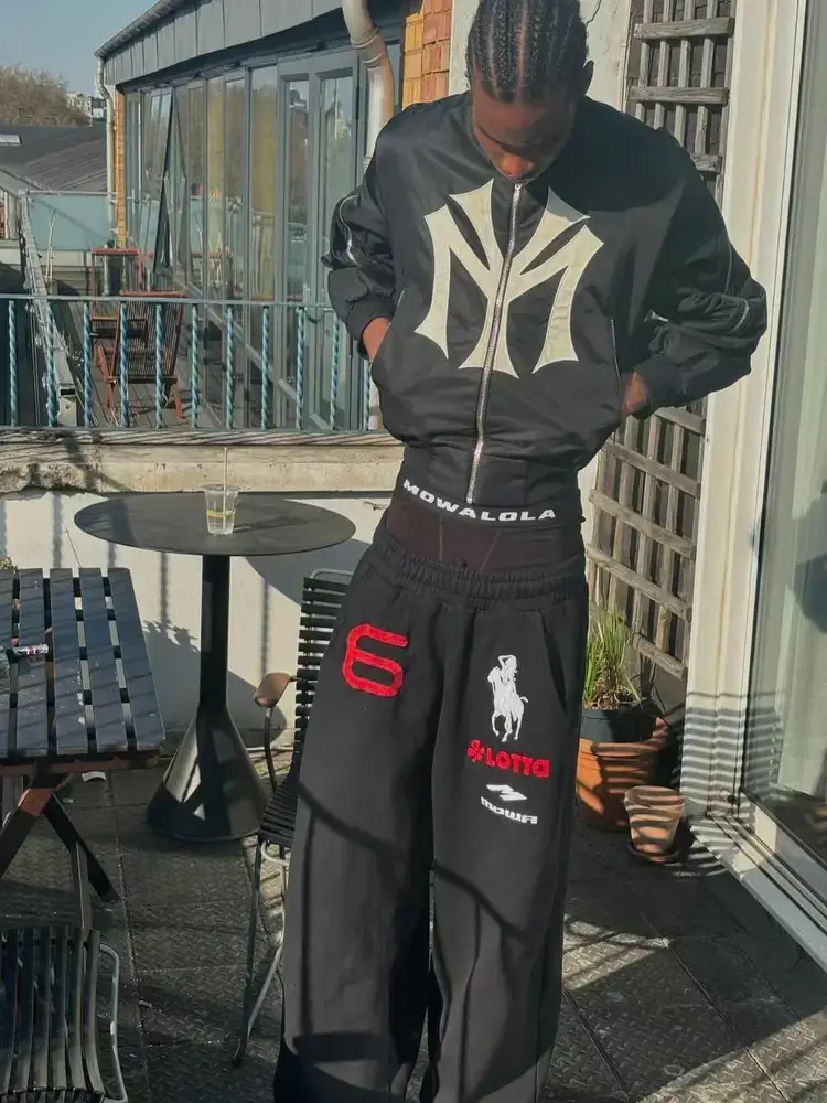Mowalola War Horse Embroidered Sweatpants