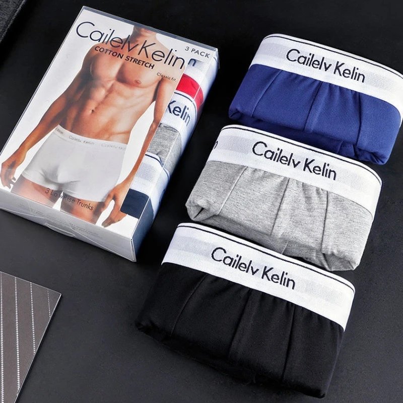 Cailelv Kelin 3 Pack Cotton Stretch Low-rise Trunks