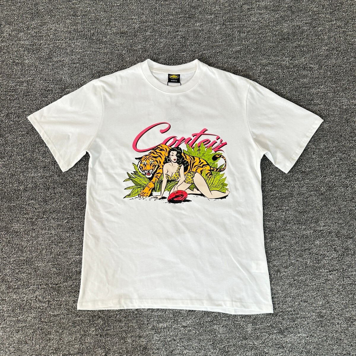 Corteiz Alcatraz Victory Racing Letter Print Men's and Women's Couple Wear Short-Sleeved Cotton Round Neck T-Shirt Summer