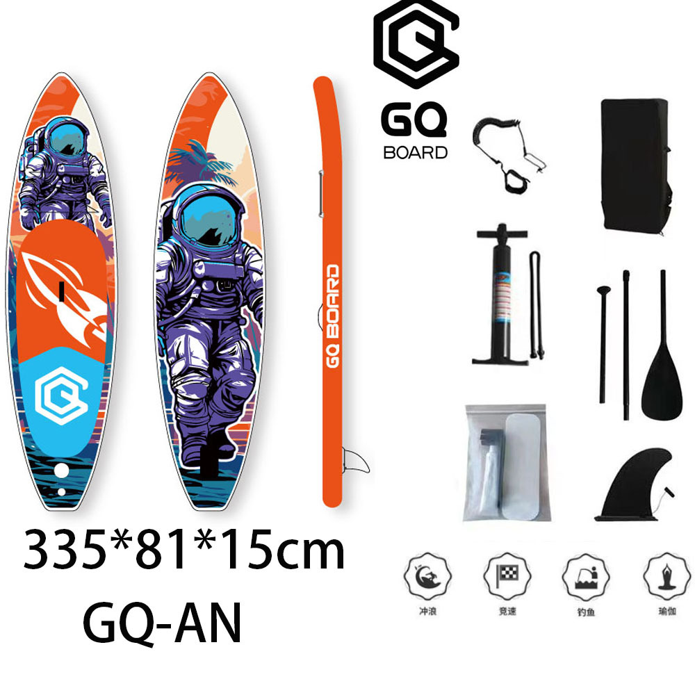 Heat-bonding process non-artificial production of sup inflatable paddle Jieshi GQ paddle board for domestic and foreign trade standing paddling