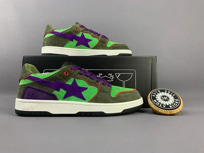 BAPE SK8 STA Green Purple