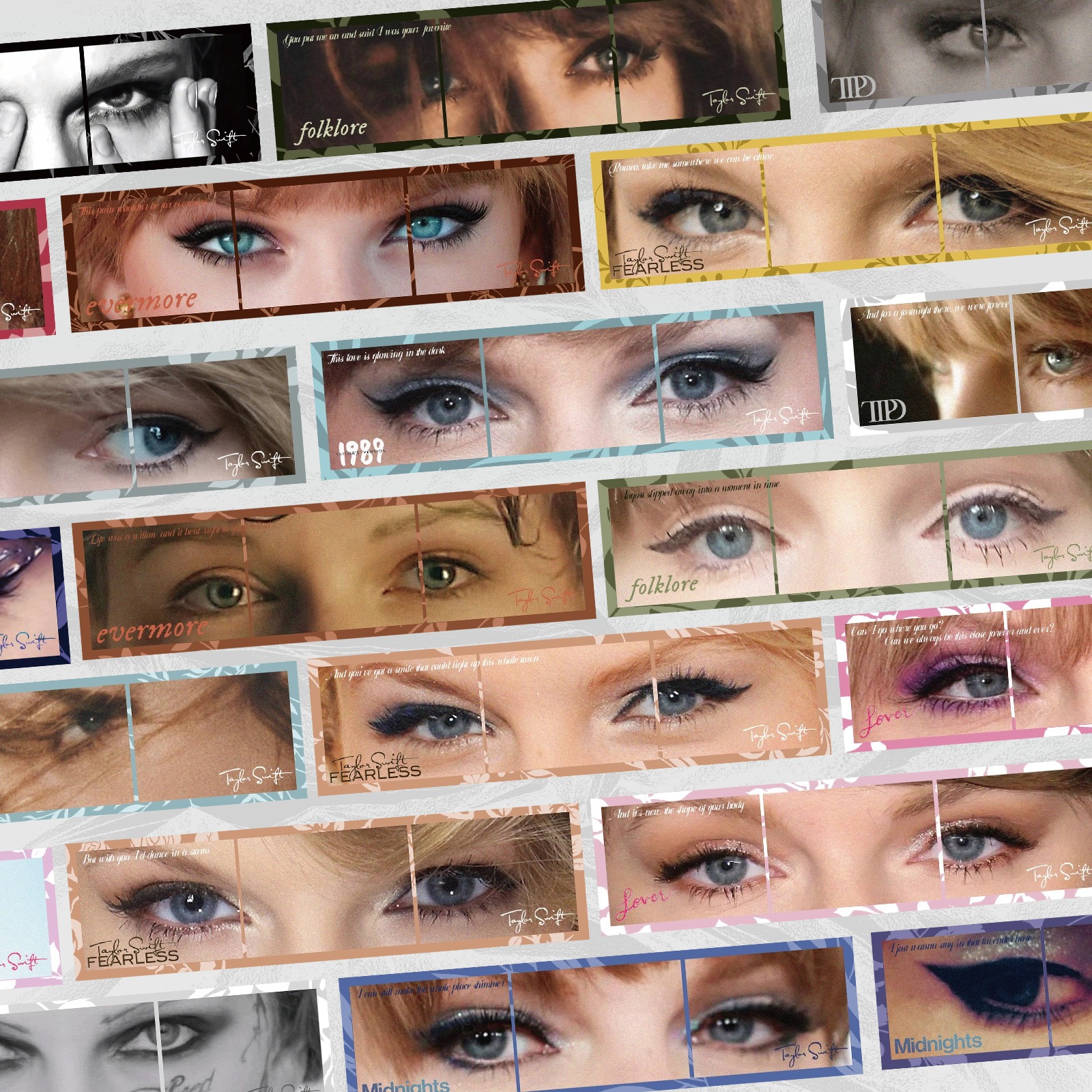 30 Beautiful Taylor Swift Eye Strip Paper Bookmarks European and American Singer Peripheral Student Decoration Gifts Cross-Border