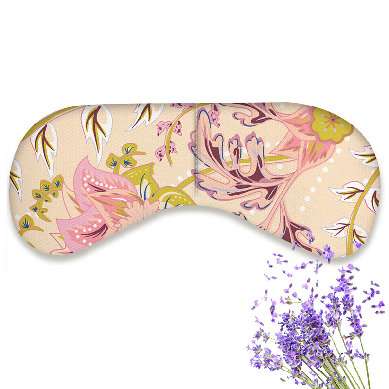 Microwave oven heating yoga eye pillow flax seed lavender hot pack cold and hot compress Flax cotton direct spray sleep eye mask