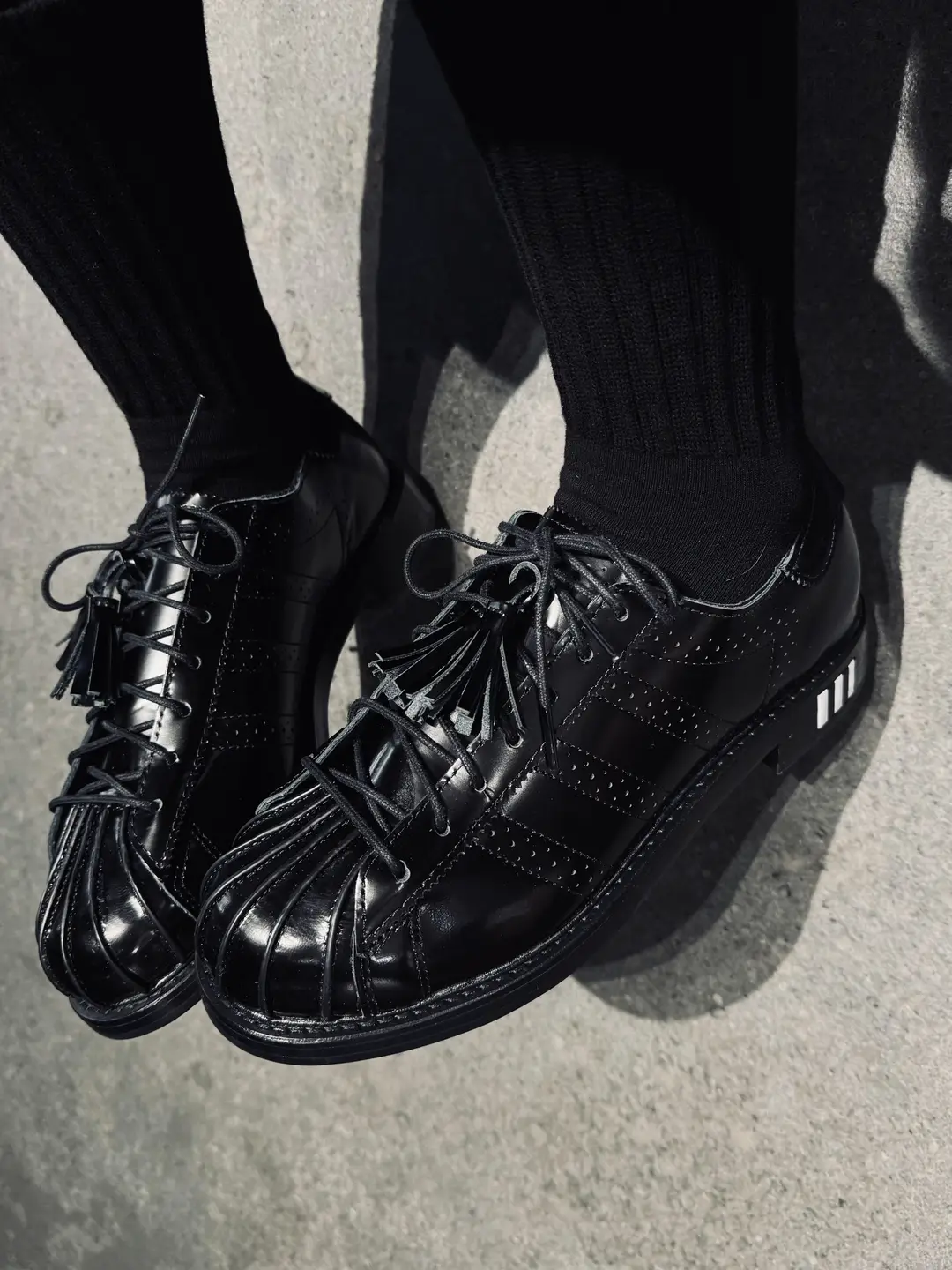 Dark wind glossy thick bottom shell head shoes men and women's models Brock retro sports board shoes single shoes Le Fu shoes