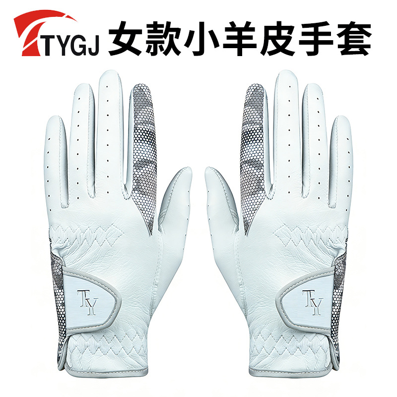 Ty Golf Sheepskin Gloves, Non-Slip and Wear-Resistant, Women's Golf Gloves, Sports Gloves, Wholesale for Both Hands