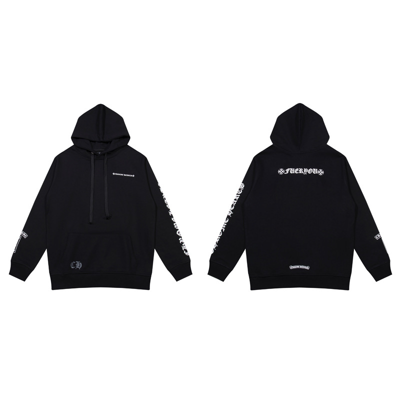 High Version Chrome Hearts Pure Cotton Sweatshirt Fabric Printed Casual Men's Sweatshirt Sweatshirt Starting from One Piece