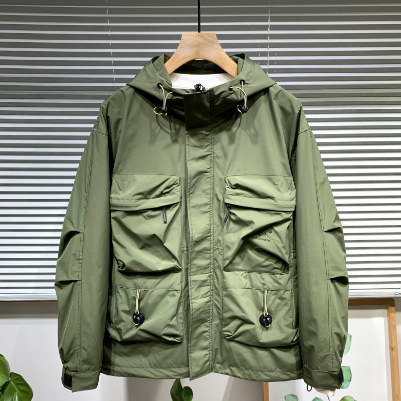 Men's Overwear Jacket Men's All-Match Fashionable Fashionable Handsome Spring and Autumn Windproof Hooded Jacket Jacket