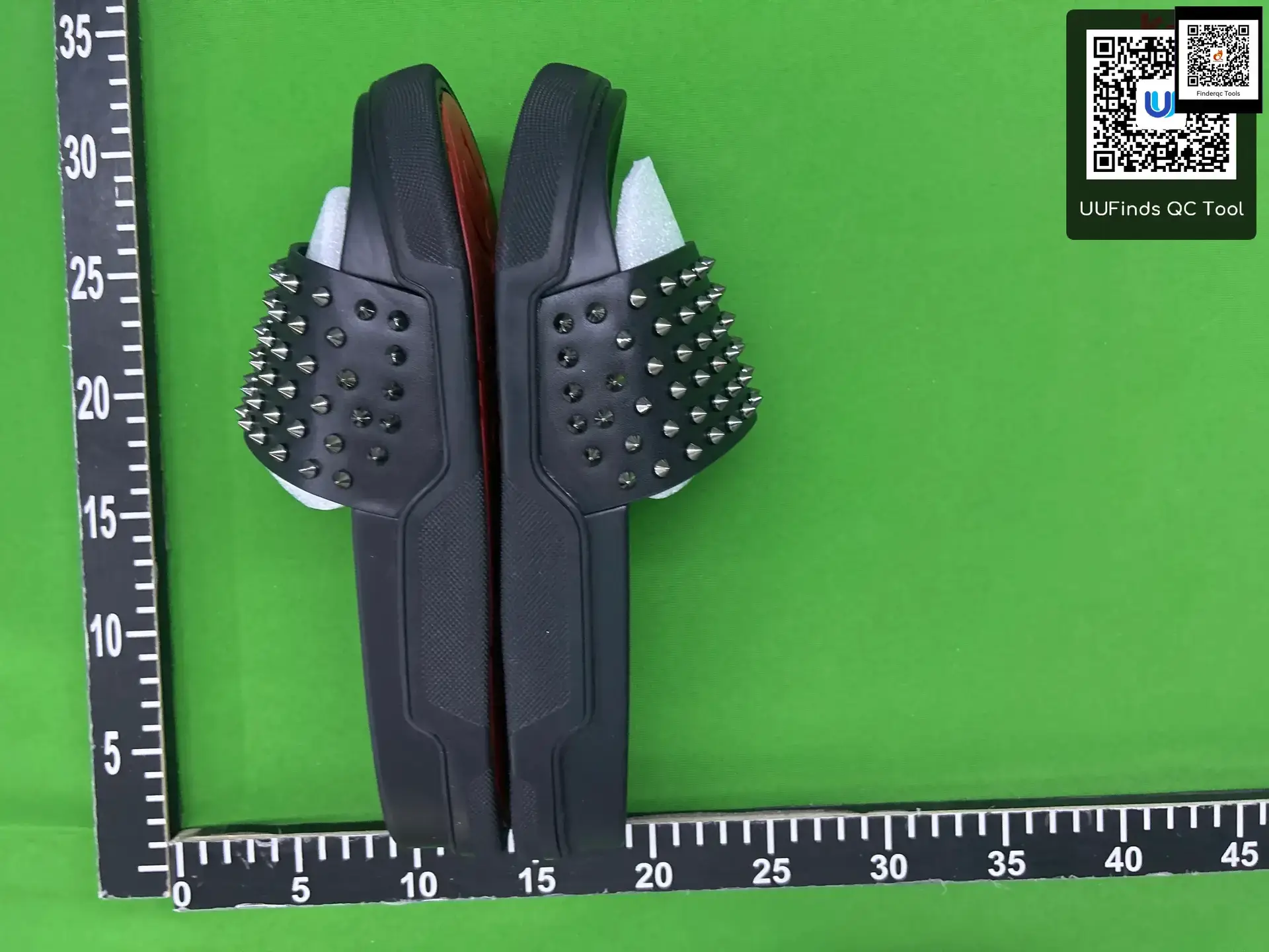 Christian Louboutin Black Spiked Slides