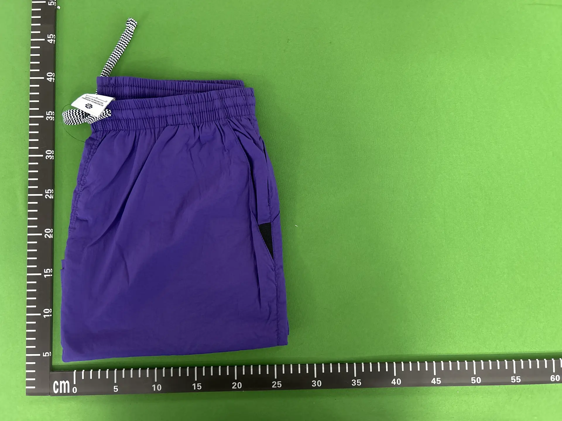 Purple Elastic Waist Shorts