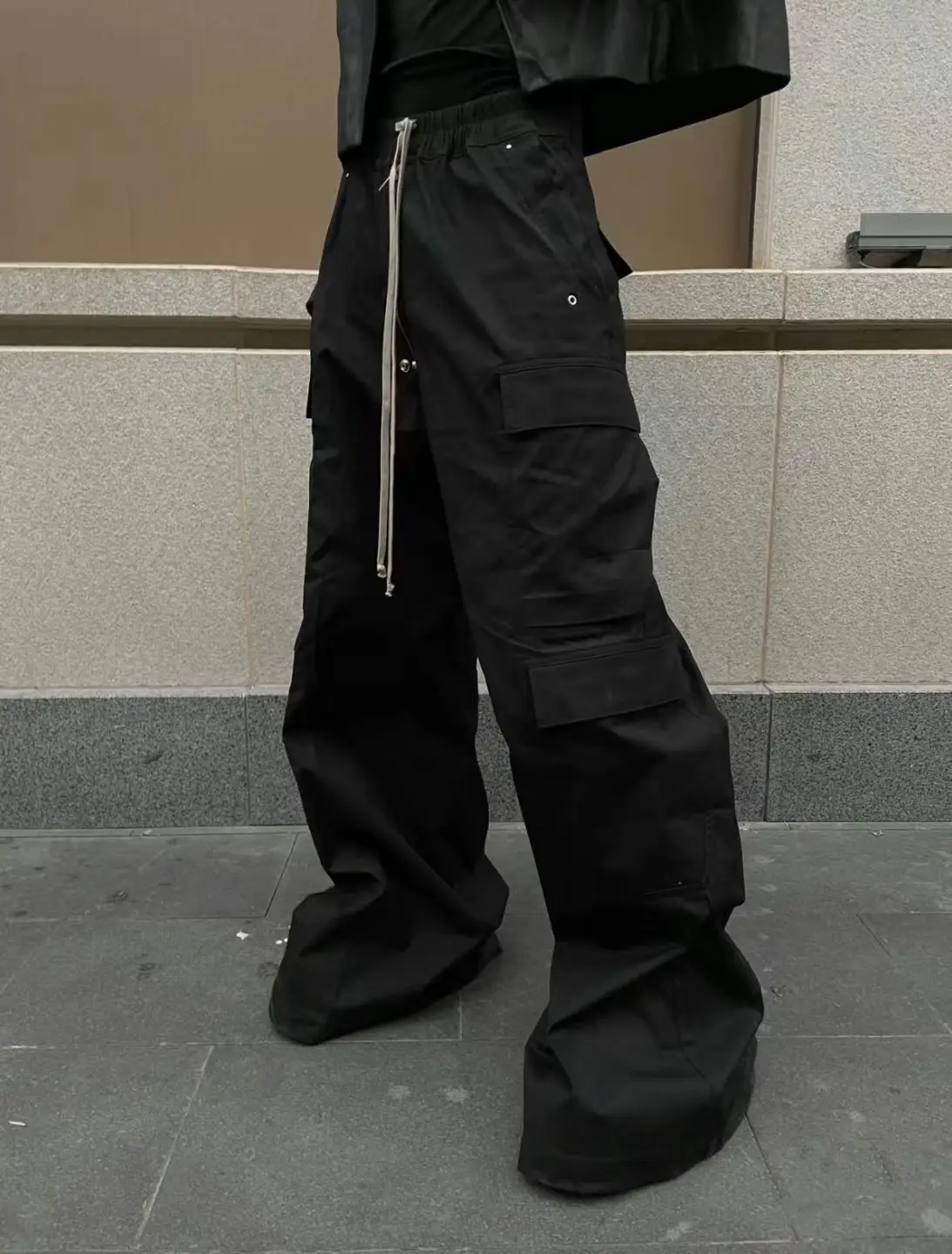 Ro Style Dark High Street Multi-Pocket Cargo Pants Unisex Cargo Floor-Length Trendy Brand Wide-Leg Casual Long Pants Vibe