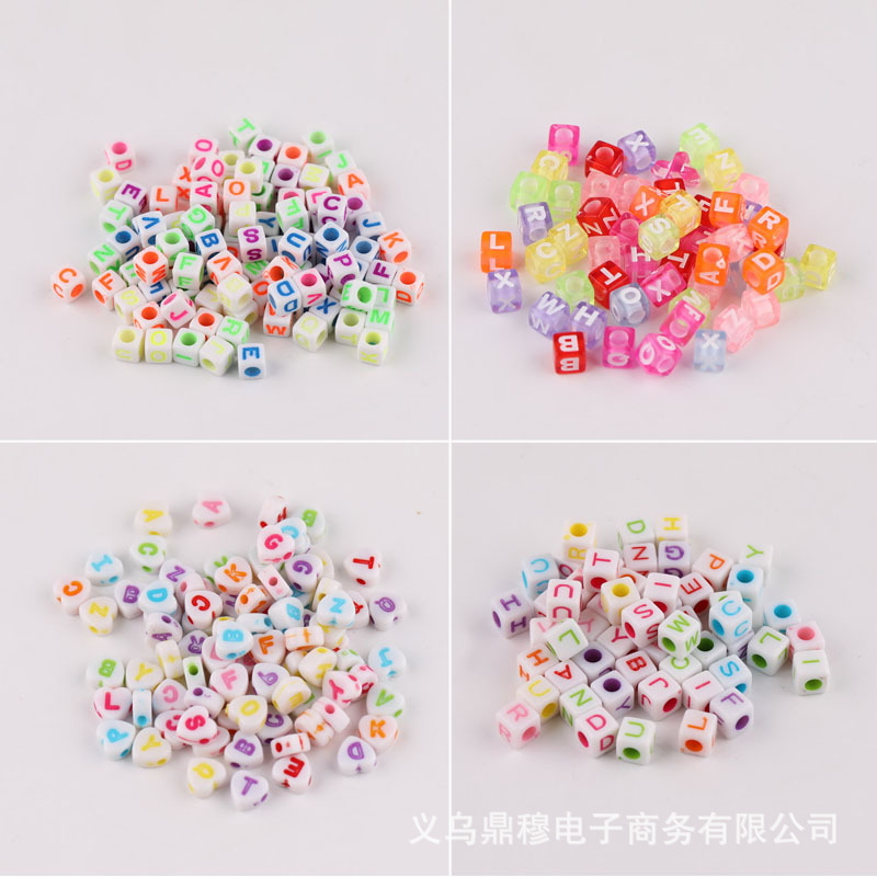 DIY accessories box alphabet beads oblate beads bracelet accessories beaded material beads