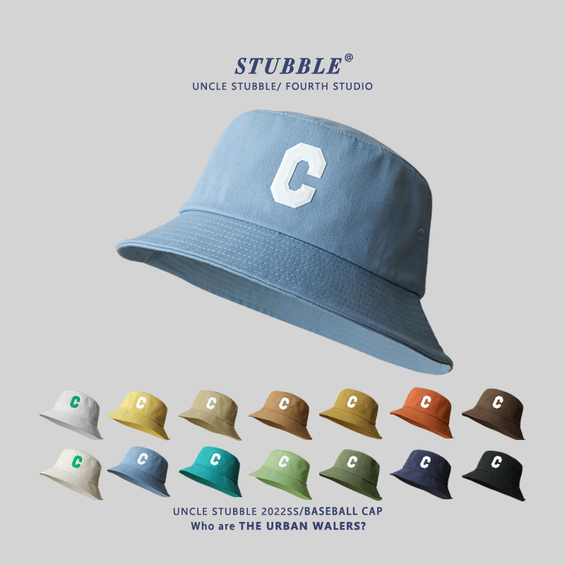 Big head circumference fisherman hat Four Seasons Joker men's and women's letters sunshade hat original Tide brand large size basin hat spot wholesale