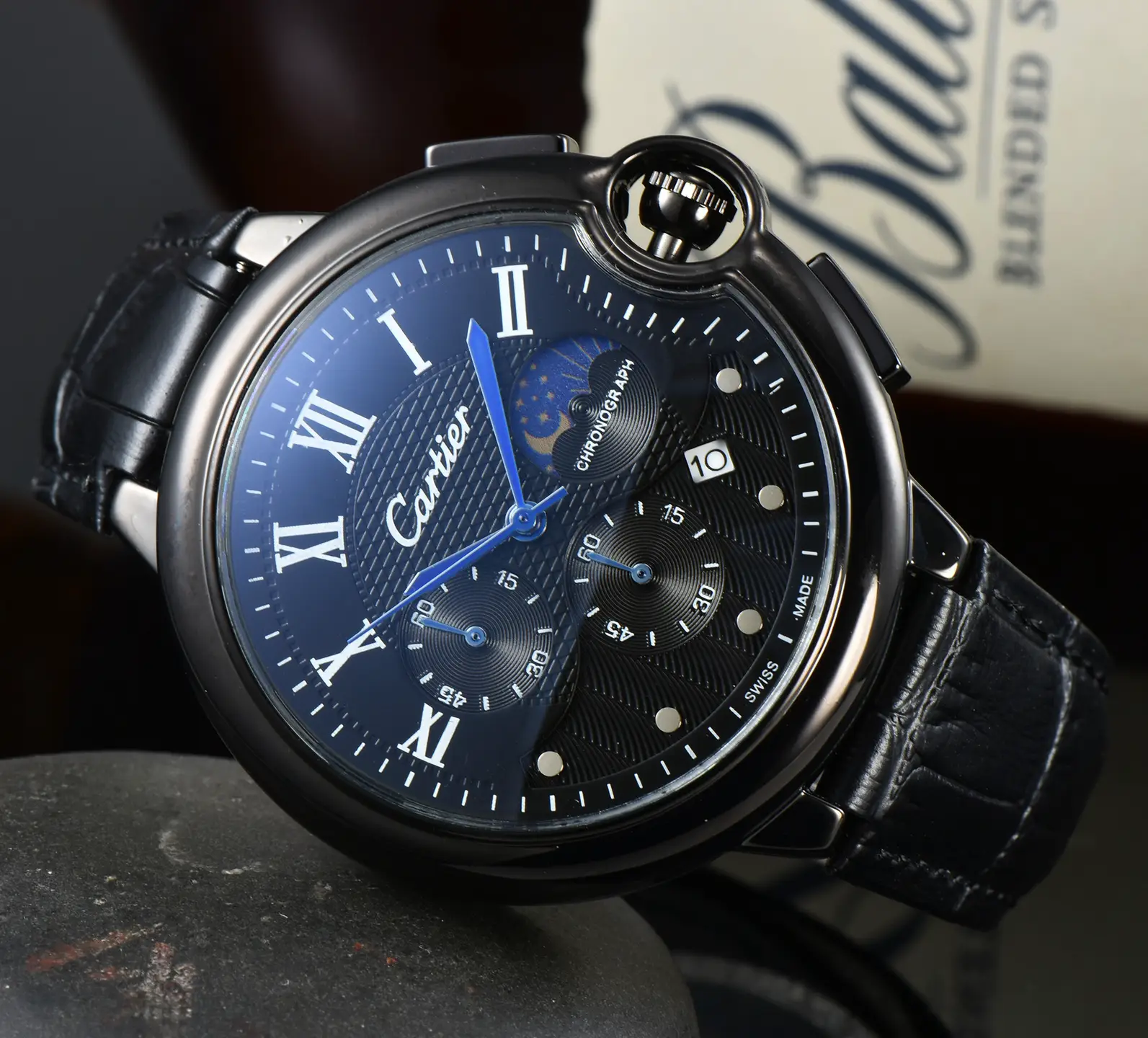New Men's Business Watch Men's Rubber Band Quartz Watch Foreign Trade Series 6-pin Small Needle Running Second