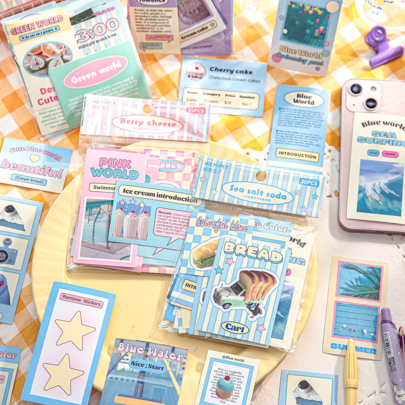Mr. Paper Large Sticker Pack - Soft Candy Series - Korean-Style Cute Guka Stickers for Journaling and Decoration - 4 Designs