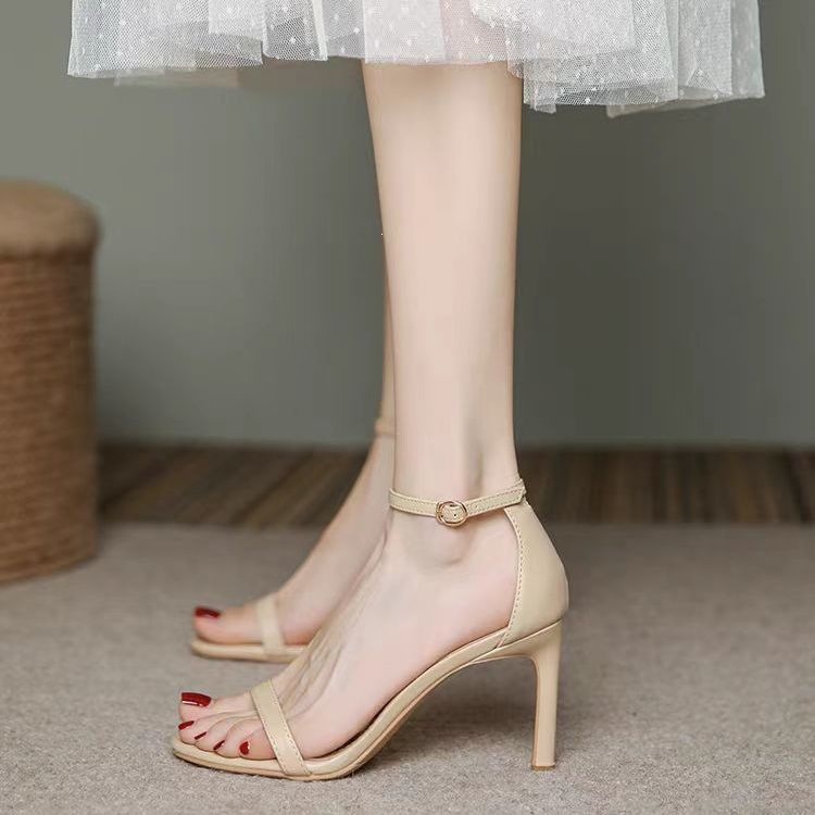 Northern Wolf Women's Sandals 2026 New Style Single Strap Trendy Thin Heel Open-Toe Versatile High Heels Fairy Style Ins