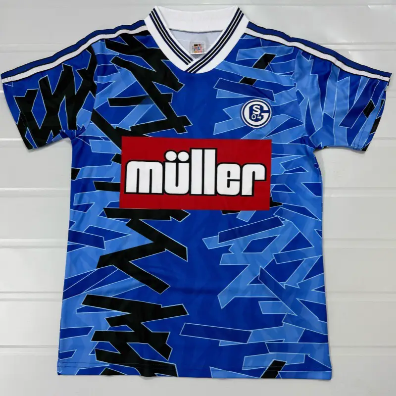 Retro Popular Schalke 04 Short-Sleeved Sports Jersey Football Jersey Schalke04 Football Jersey