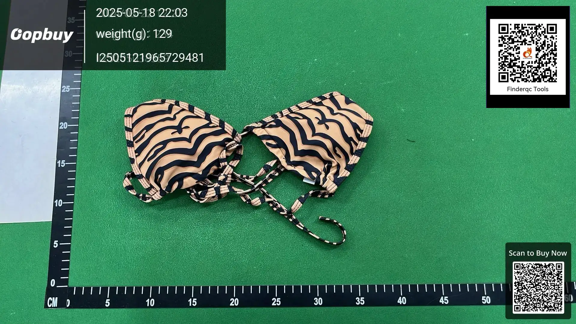 Tiger Print Lace-up Bikini