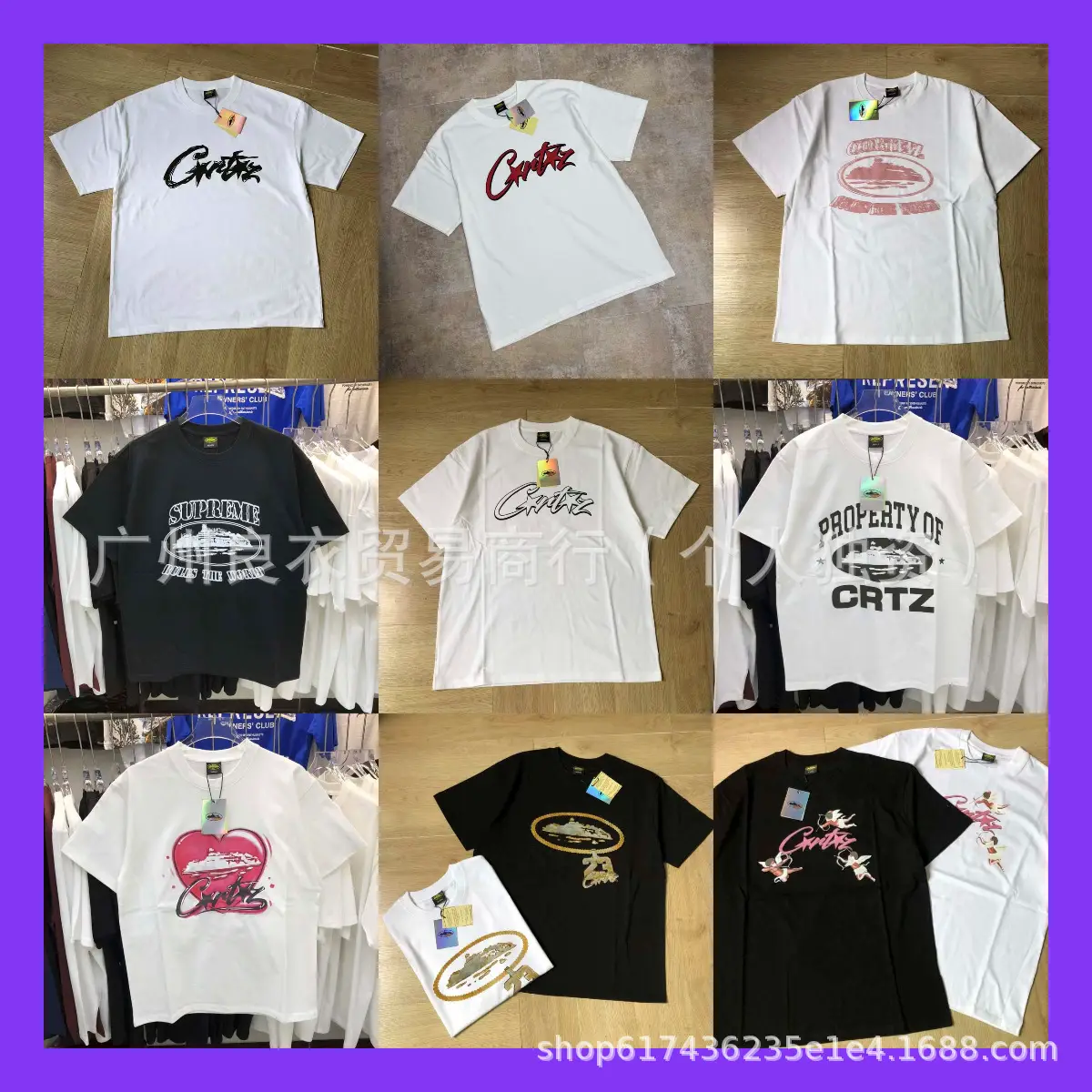 25Fw Wholesale Summer Alcatraz Letter Logo Printed Trendy Brand Men's and Women's Street Loose Casual Cotton Short-Sleeved T-Shirts