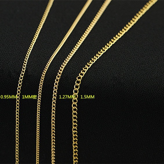 DIY American 14K gold packing chain O-shaped chain extension chain DIY accessories whip chain