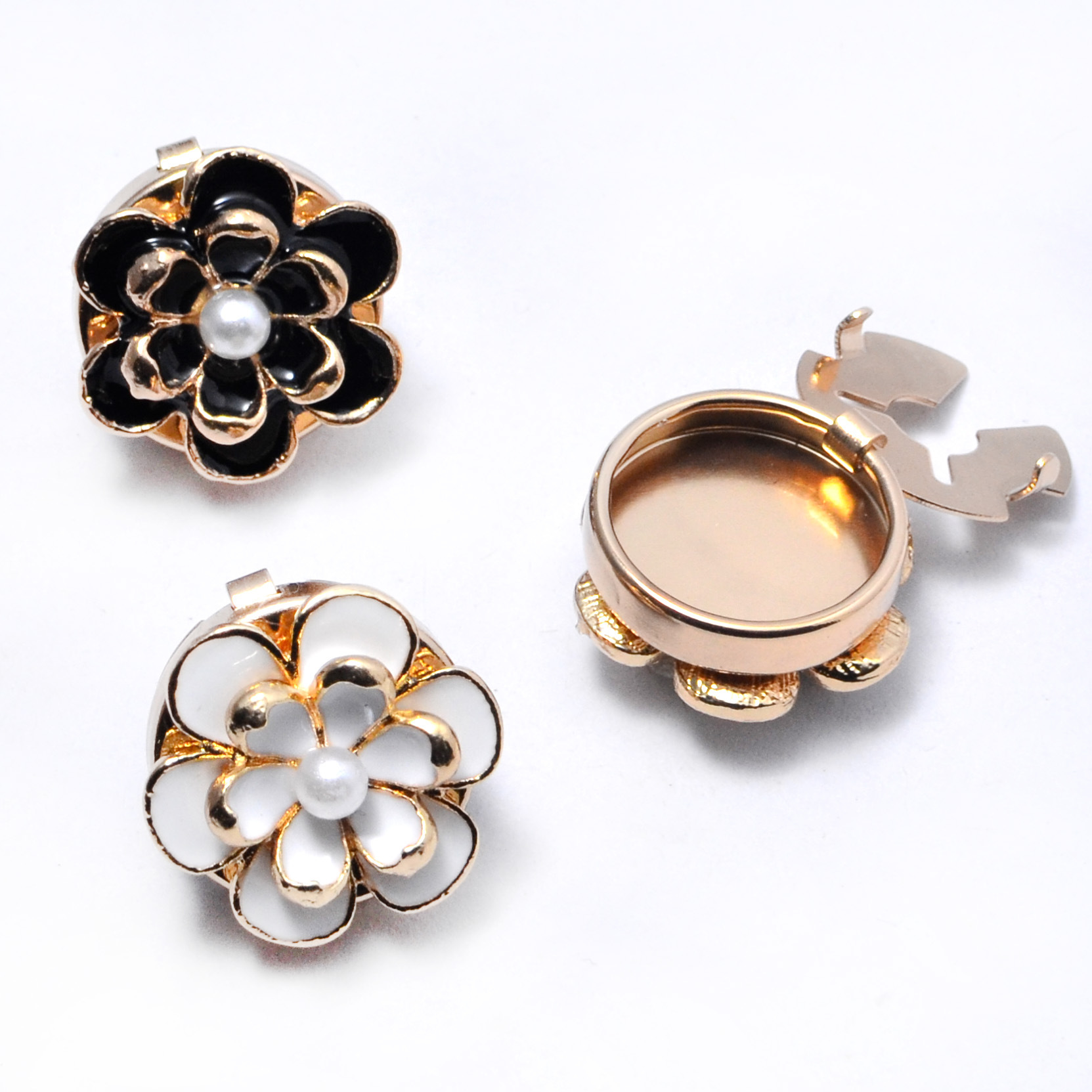 Button Cover Manufacturer Cross-Border Shirt Cufflinks Oil Drop Flower Jewelry Diamond Button Cover