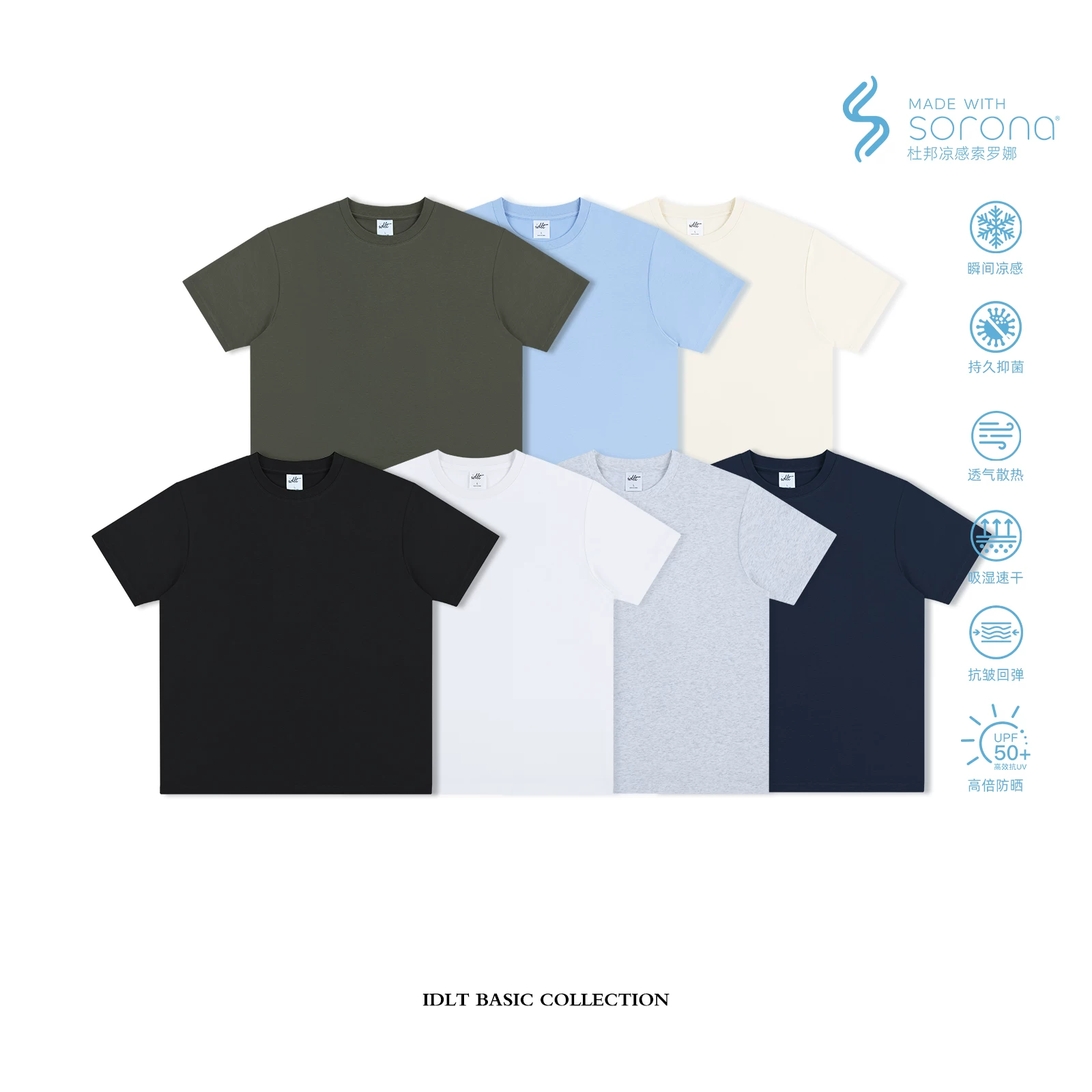 Idlt Regular Fit Cool Cotton Solona 230g Crew Neck Casual Basic Men's Versatile T-Shirt Foto QC de TAOBAO na Qualit.ly