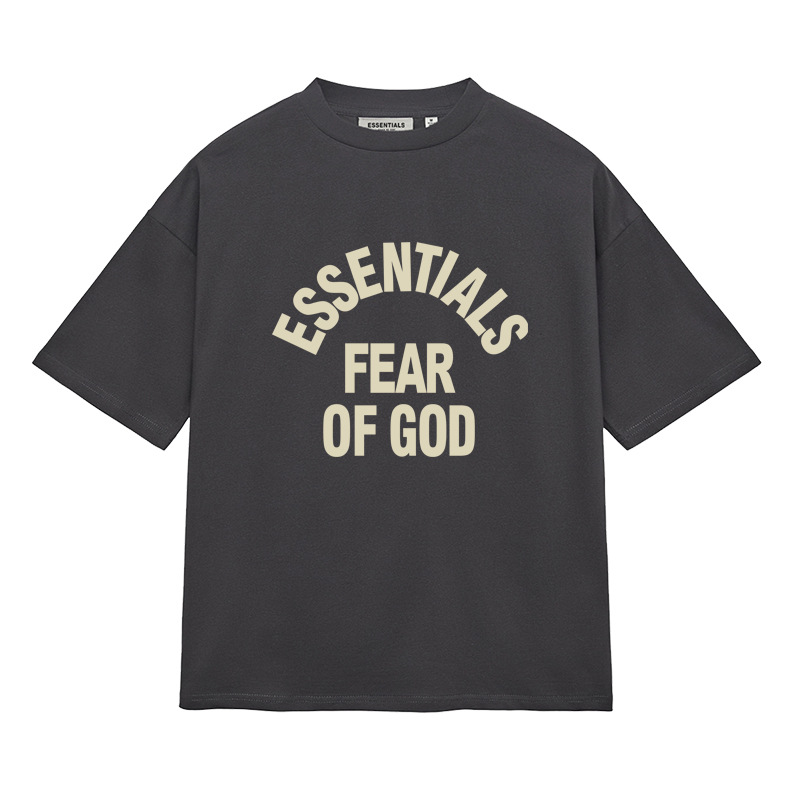 Essentials Zone Men's and Women's Campus Style Classic Short-Sleeved T-Shirt Fog