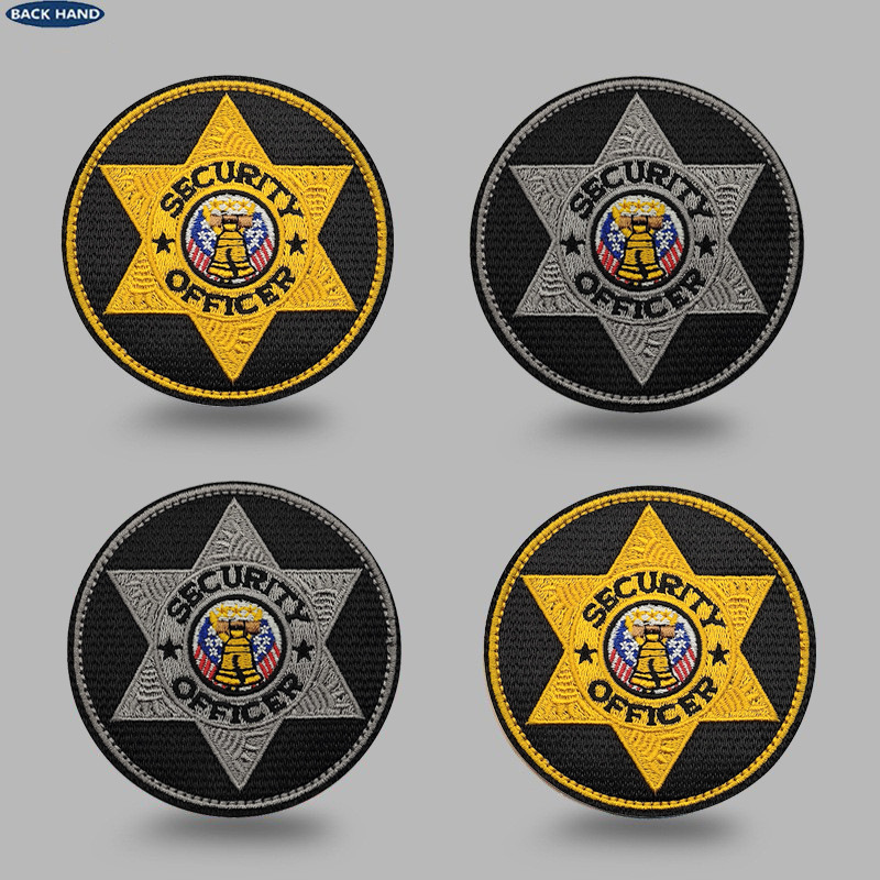 Security Officer European and American Style Velcro Armband Cross-Border Supply Accessories Embroidered Cloth Patch Embroidery Badge