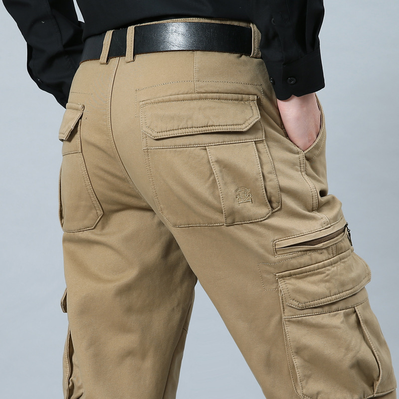 JiYiPu overalls 95 cotton men's trousers military men's extra large size loose multi-pocket casual pants 9123