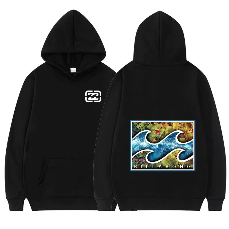 Men's and Women's Fleece Hooded Sweatshirt Billabong Printed Pullover Hooded Sweatshirt Casual Long-Sleeved Sports Shirt Foto QC de TAOBAO na Qualit.ly