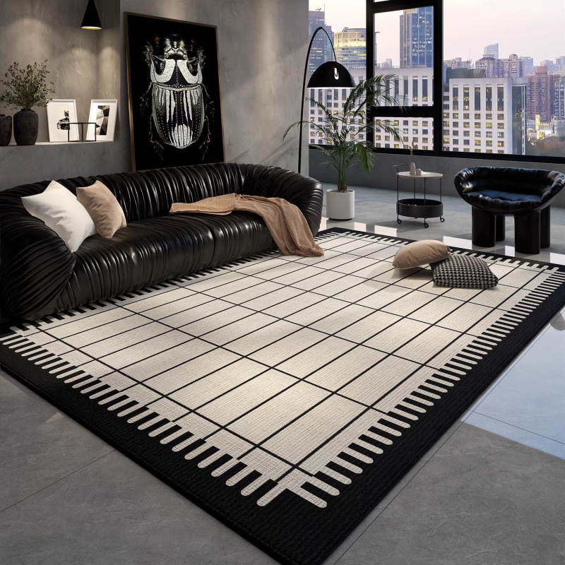 Nordic Light Luxury Home Carpet, Stain-Resistant and Easy to Care For, Suitable for Living Room, Sofa, Coffee Table, Bedroom, Full Coverage, Non-Slip, Cool Bedside Rug QC-foto från 1688 på Qualit.ly