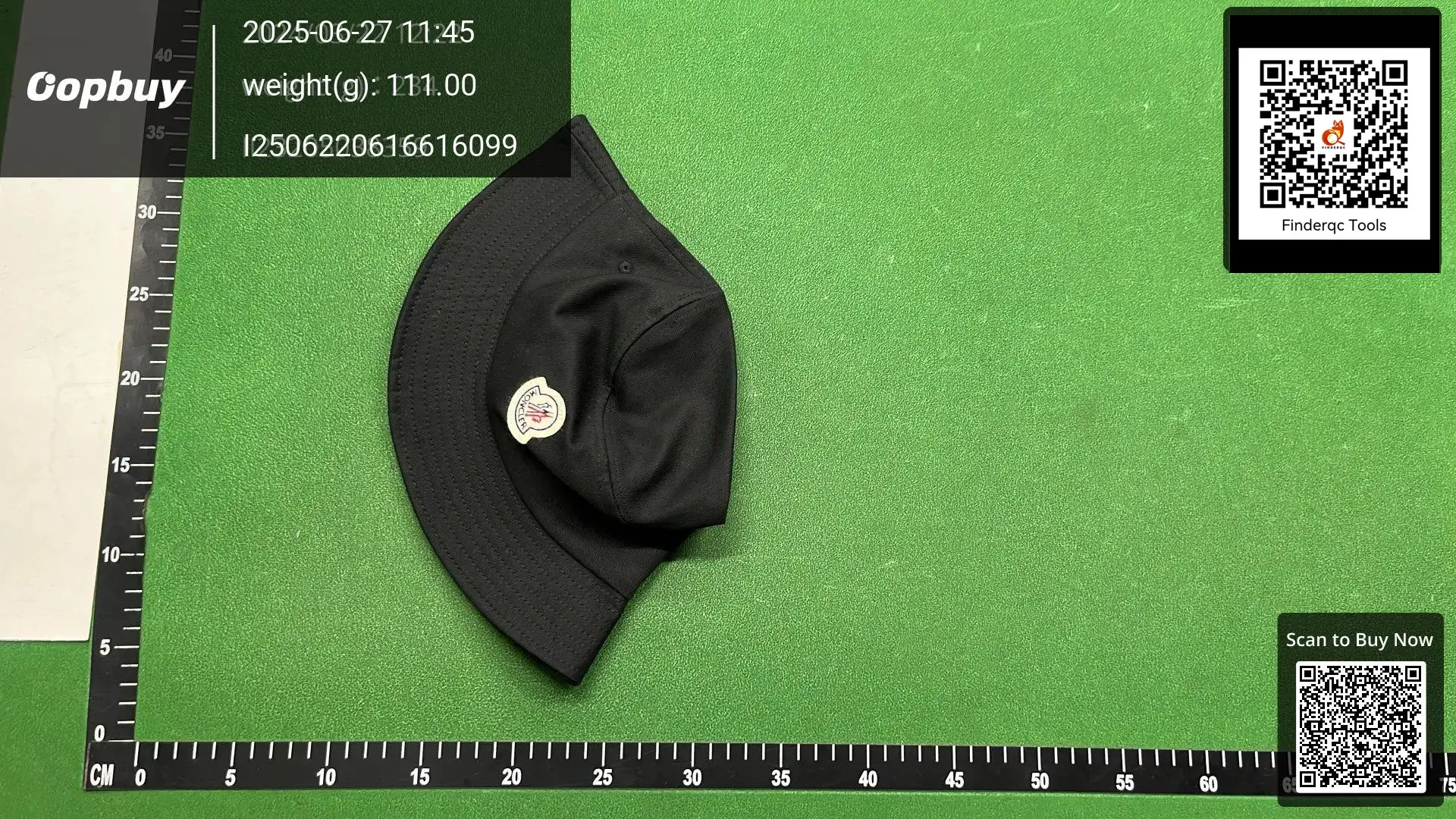 Moncler Black Bucket Hat