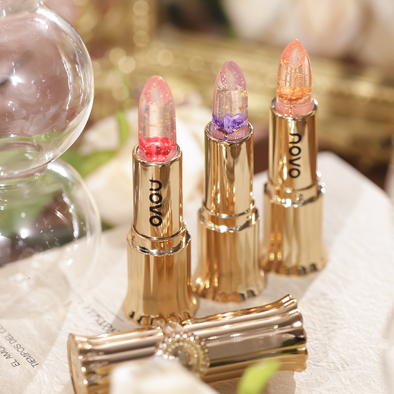NOVO flowers warm lip balm lasting non-stick Cup does not fade moisturizing makeup white color lipstick