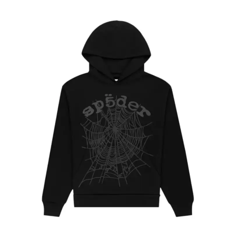 Sp5der Phantom Web Hoodie Black Spider Hoodie SPIDER Foreign Trade Quality