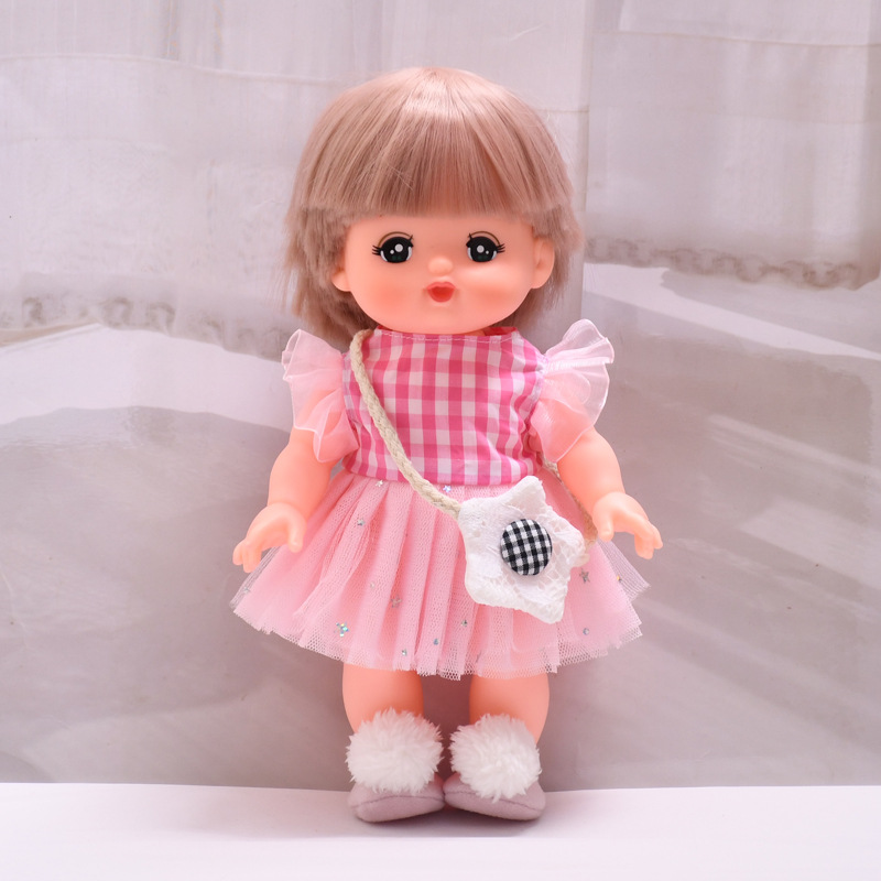 Only the Clothes] Suitable for 25cm Miro Vinyl Doll Clothes, Replacement Outfits, Plaid Skirt, Small Bag, Shoes