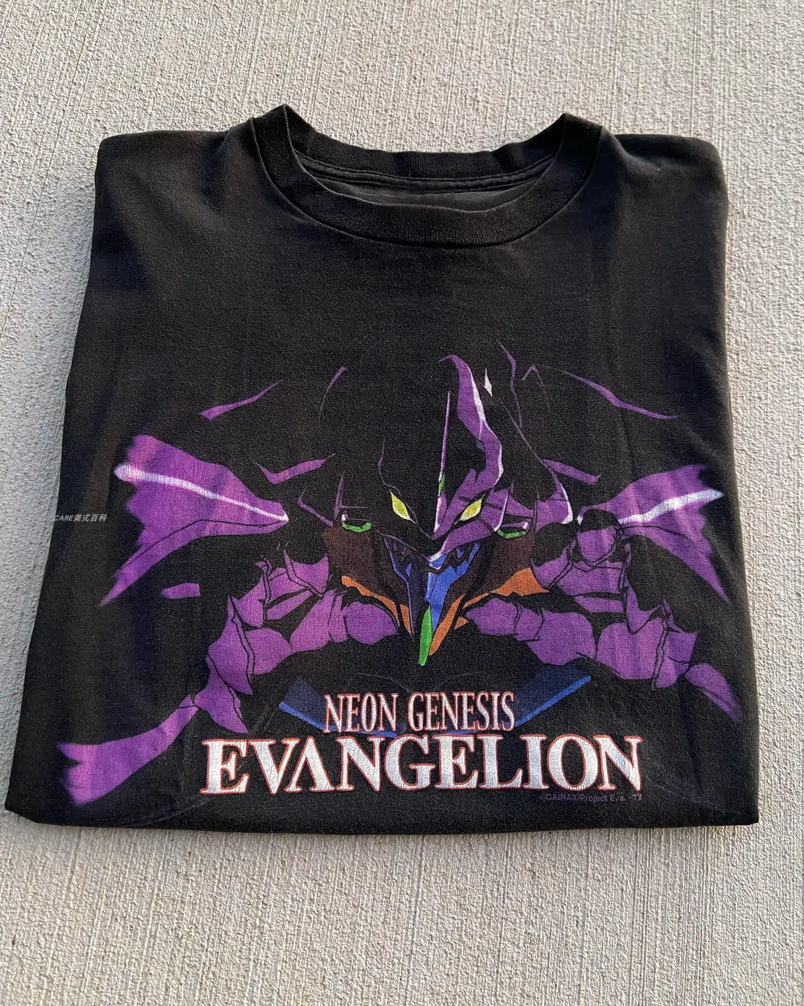 Who Care Retro Encyclopedia Eva Hot-Blooded Drop-Shoulder Pullover Versatile Style Heavyweight Simple Short-Sleeve T-Shirt
