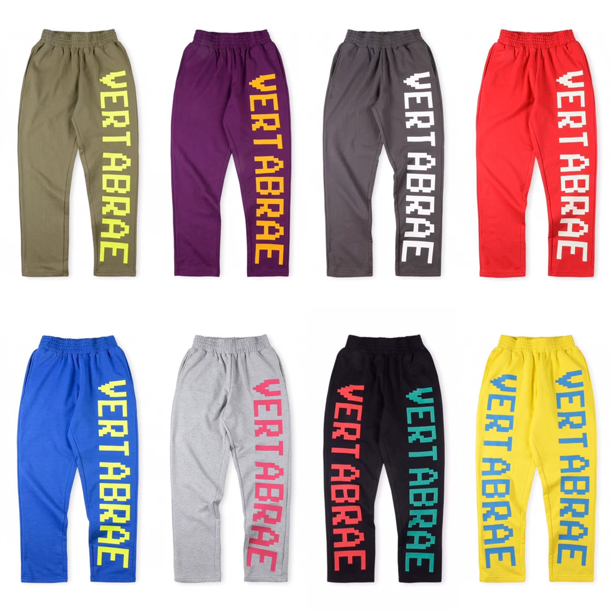 European and American retro loop Vertabrae sweatpants three-dimensional letter sports and casual men's and women's pants