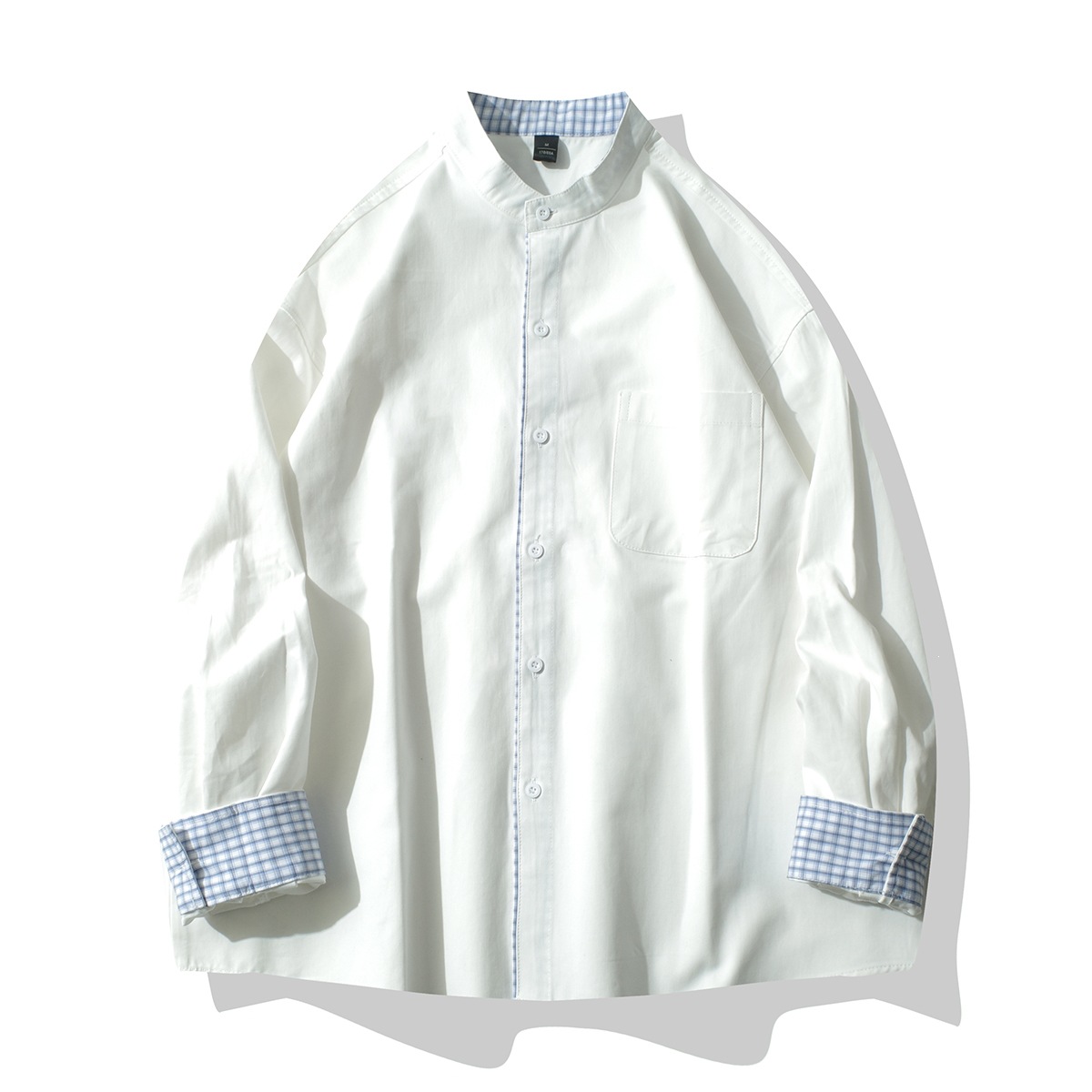 2026 New Men's Casual Long-Sleeved Shirt Retro Old Money Style Loose Large Size Lapel Shirt Men's Jacket
