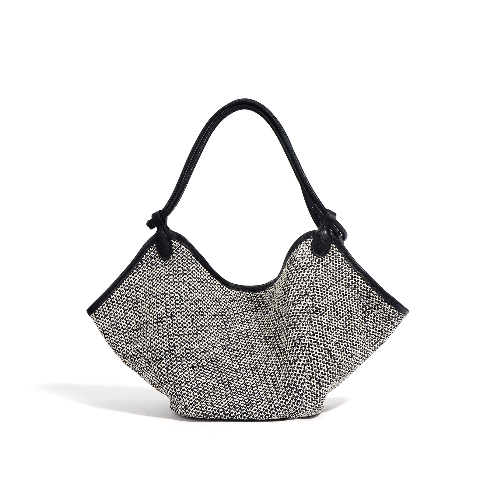 2026 New French Resort Style High-End Large-Capacity Tote Bag Dumpling Bag Casual Style Single Shoulder Crossbody Bag for Women