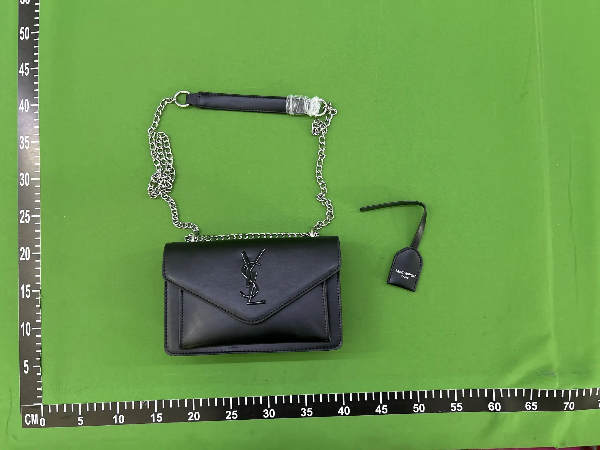Saint Laurent Black Leather Chain Bag
