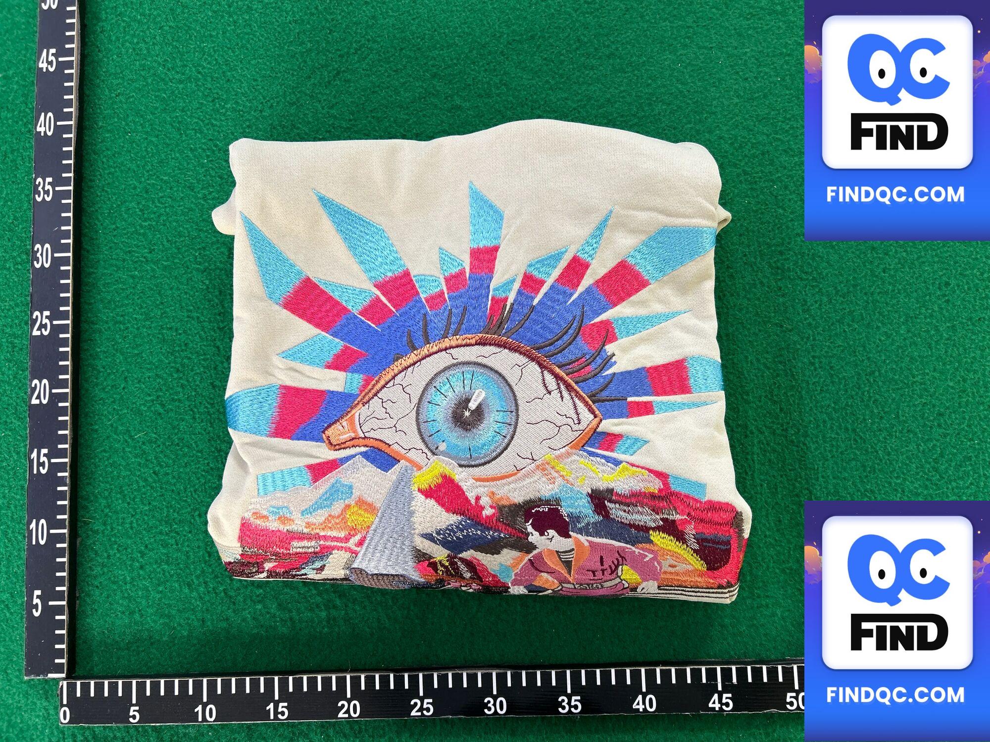 house of errors All Vision Eye Knitting Embroider Men's and Women's High Street Loose pullover Sweatshirt Couple Hoodies QC