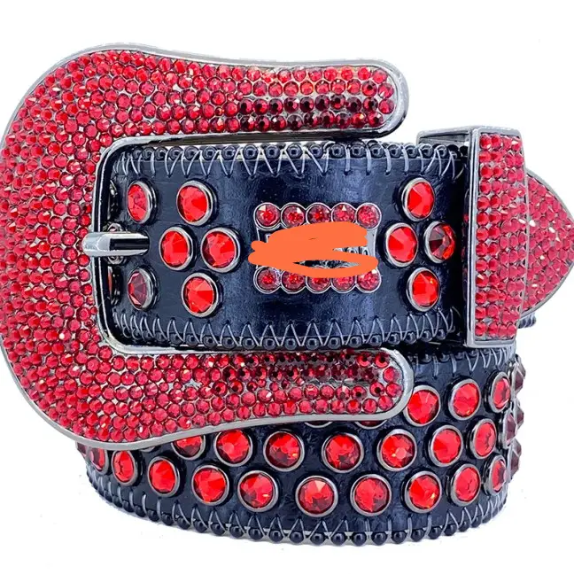 New buckle fine rhinestones, punk style, hip-hop style, rhinestone belt