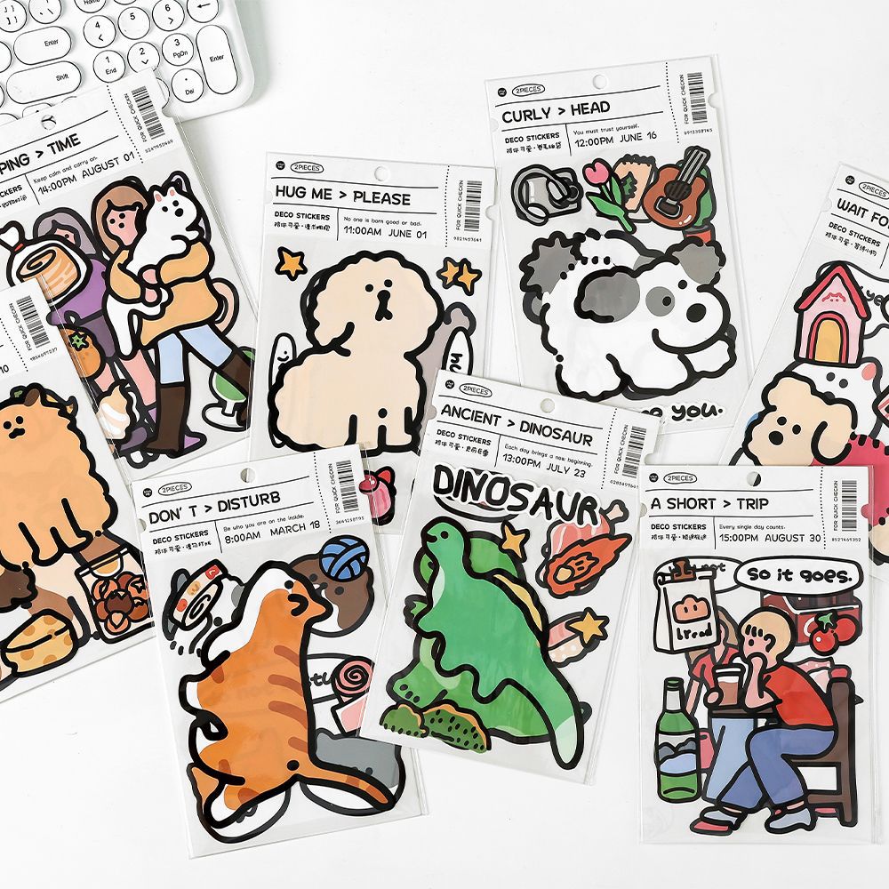 Inferel. Me Sticker Accompanies You Cute Series Cartoon Simple Pen Luggage Hand Trunk Mobile Phone Shell Decorative Material Sticker