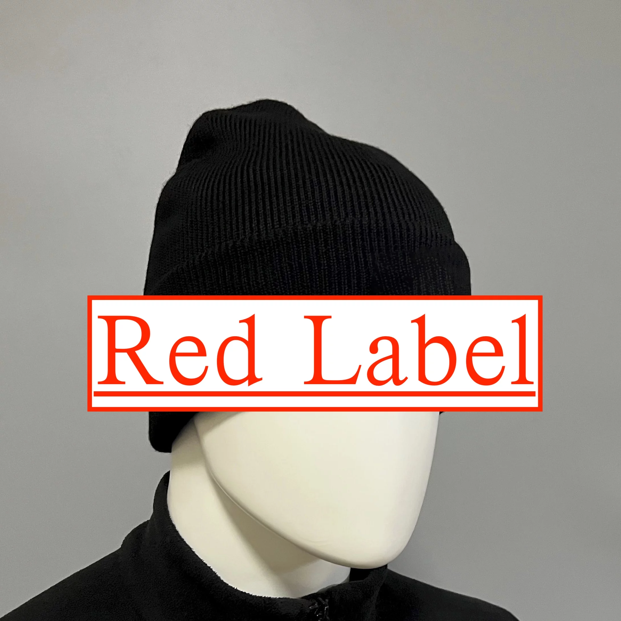 Red Label Thermal Beanie Three-Layer Hat